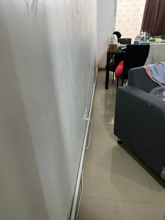 เดินท่อลอยสีขาว ลูกค้า พุทธมณฑลสาย4🙏🏻🙏🏻🙏🏻 ขอบคุณที่เรียกใช้บริการครับ 🥳🥳🥳🎉🎉🎉