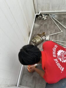 เดินท่อลอยสีขาว